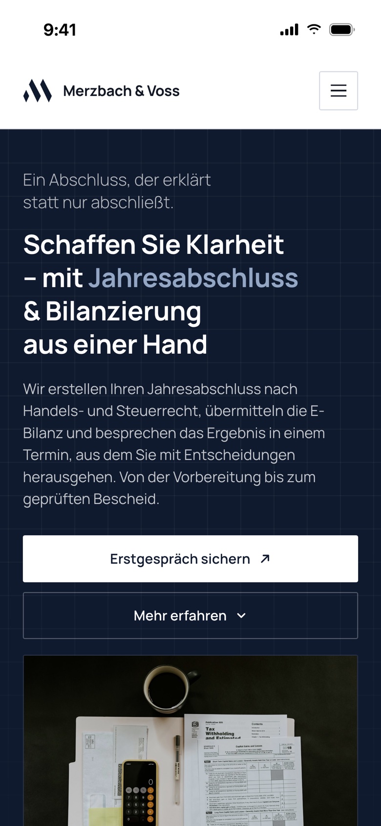 Leistungsseite Jahresabschluss mobil