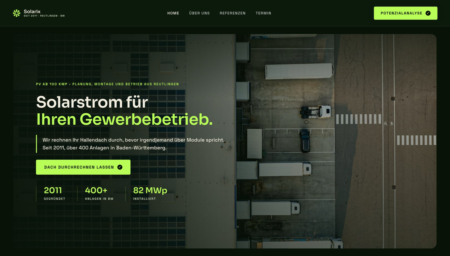 Startseite von Solarix